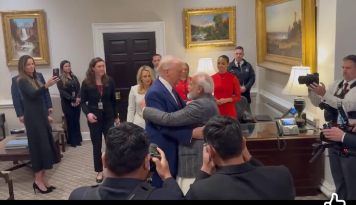 President Trump welcomed Indian Prime Minister Modi