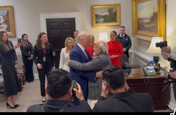 President Trump welcomed Indian Prime Minister Modi