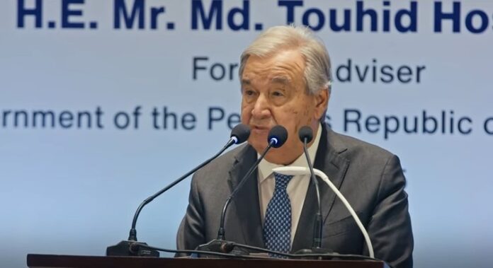 “International community must play its part in supporting inclusive and prosperous future-” Guterres .