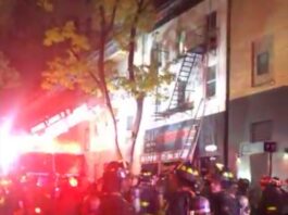 3 firefighters  were treated for  injuries