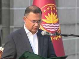 Bangladesh’s new prime minister is sworn in after his party’s landslide election win